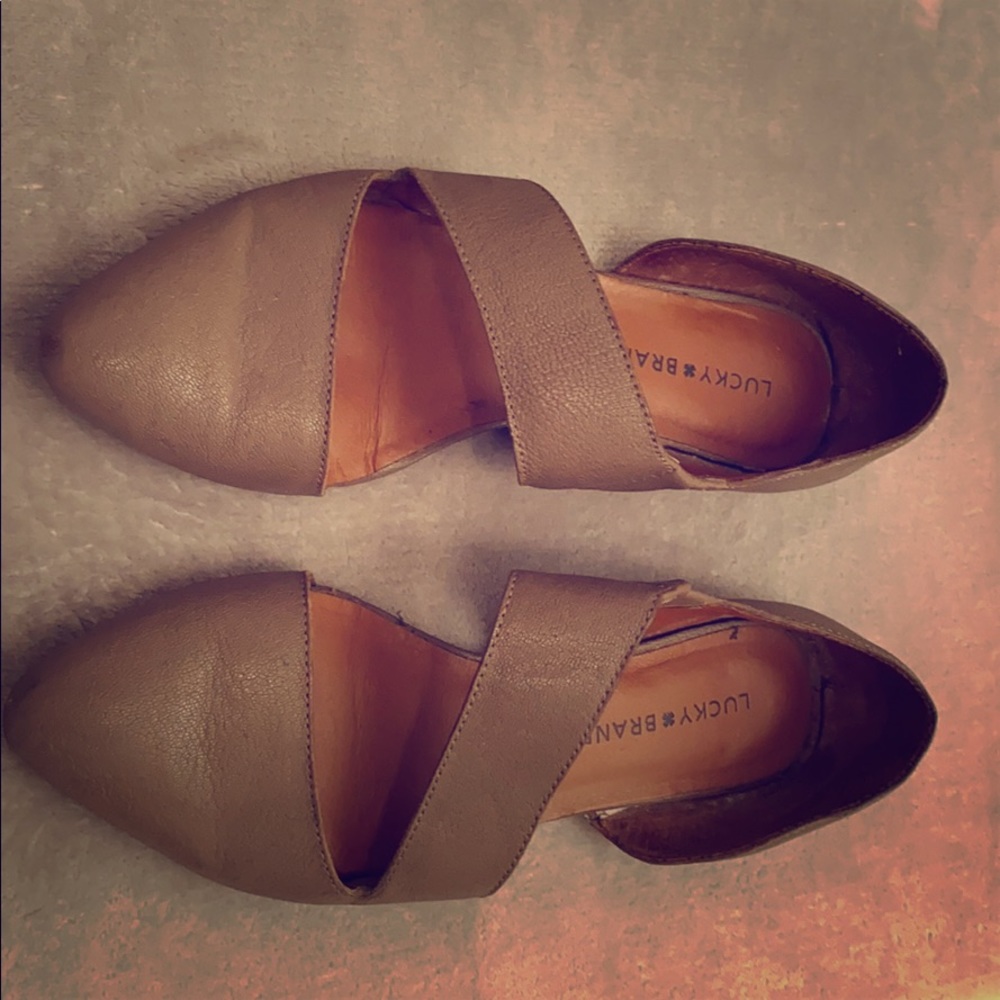 Lucky brand comfortable leather business flats